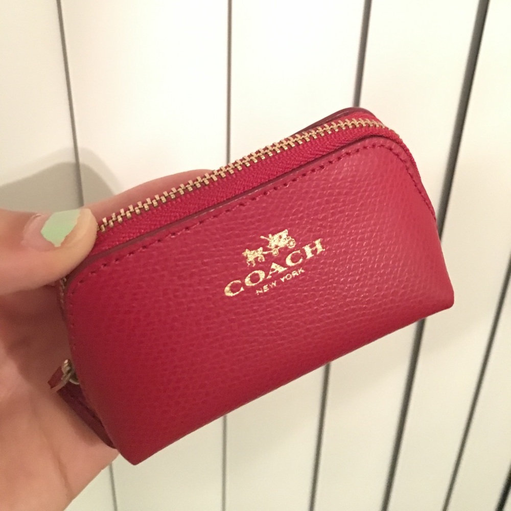 Tiny coach change/jewelry holder pocket